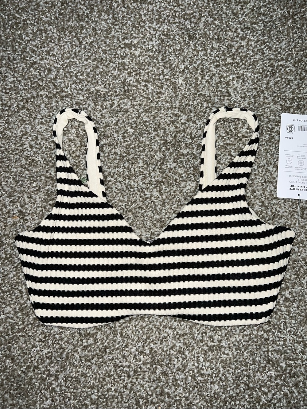 NWT athleta paradise yarn dye bra cup bikini top